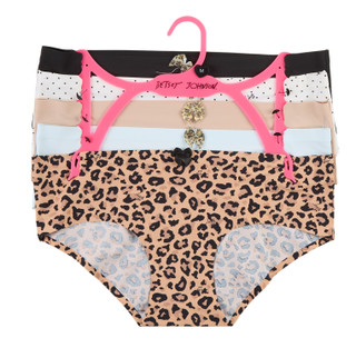 Thumbnail 1: Betsey Johnson Women's 5 Pk No Show Hipster Panties 