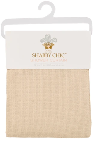 Thumbnail 1: SHABBY CHIC 72x72 Solid Waffle Shower Curtain 