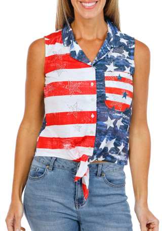 Thumbnail 1: Onque Women's Sleeveless Americana Top 