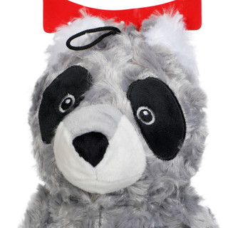 Thumbnail 2: Petlou 19 in Floppy Racoon Crinkly Plush Dog Toy 