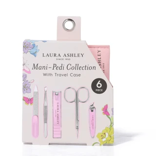Thumbnail 1: Laura Ashley 6 Pc Mani-Pedi Collection w/ Travel Case 
