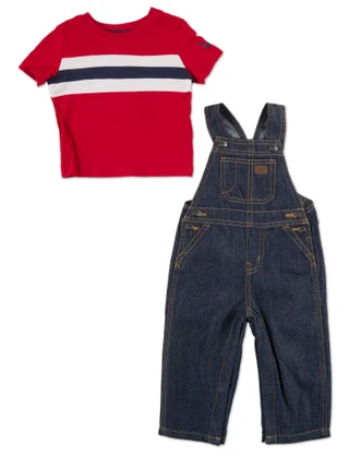 Thumbnail 3: Lee Baby Boys 2 Pc Overalls Set 