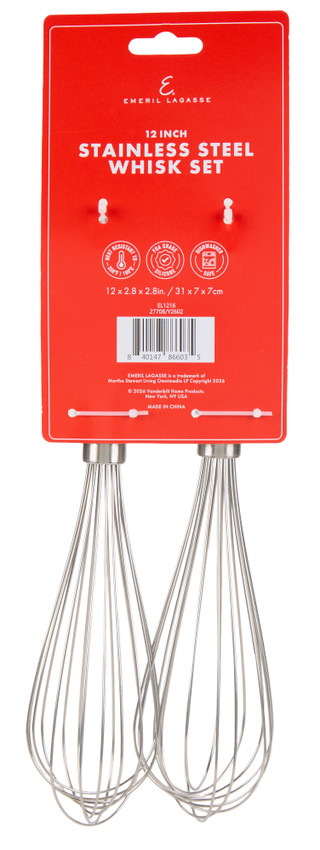 Thumbnail 2: Emeril Lagasse 2 Pk Stainless Steel Whisk Set 
