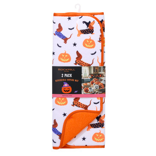 Thumbnail 1: Rockhill Home 2 Pk Haunted Howler Reversible Drying Mats 