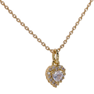 Thumbnail 3: KATE SPADE Gold Pave Heart Necklace 
