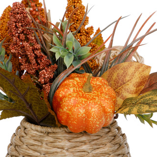 Thumbnail 2: 11 In Pumkin Woven Flower Pot 