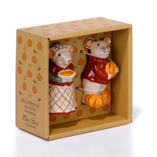 Thumbnail 3: BLUE SKY 2 Pc Ceramic Mice Salt & Pepper Shakers 
