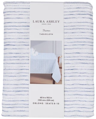 Thumbnail 1: Laura Ashley Thames Jacquard Blue Tablecloth 60x102 