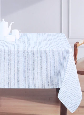Thumbnail 3: Laura Ashley Thames Jacquard Blue Tablecloth 60x102 