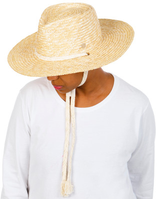 Thumbnail 4: SECONDARY St. Thomas Wheat Braid Fedora Hat 
