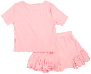 Thumbnail 2: SECONDARY Big Girls 2 Pc Short Sleeve Graphic Tee Skirt Set 