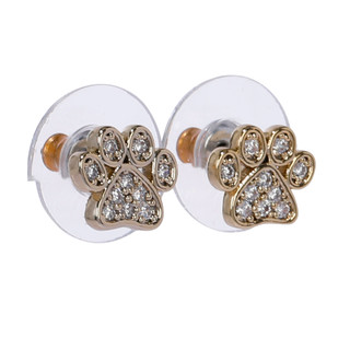 Thumbnail 2: KATE SPADE Gold Pave Paw Stud Earrings 