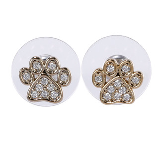 Thumbnail 1: KATE SPADE Gold Pave Paw Stud Earrings 