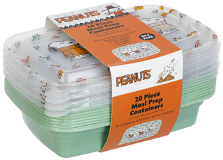 Thumbnail 1: Peanuts 20 Pc Harvest Snoopy Sweater Meal Prep Containers 