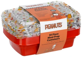 Thumbnail 1: Peanuts 20 Pc Harvest Snoopy Pumpkin Meal Prep Containers 