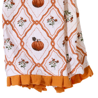 Thumbnail 2: Laura Ashley 2 Pk Pumpkin Trellis Pinfold Kitchen Towels 