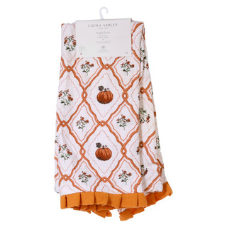 Thumbnail 3: Laura Ashley 2 Pk Pumpkin Trellis Pinfold Kitchen Towels 