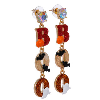 Thumbnail 2: Nicole Miller Halloween BOO Dangle Earrings 