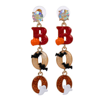 Thumbnail 1: Nicole Miller Halloween BOO Dangle Earrings 