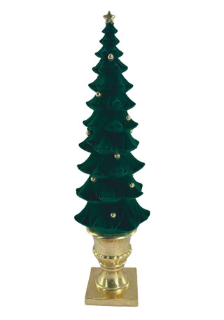 Thumbnail 2: Magical Season 23.5" Resin Flocked Christmas Tree 