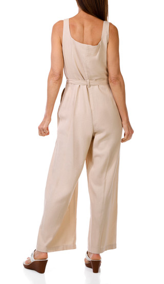 Thumbnail 2: Ellen Tracy Women's Linen Embroidered Jumpsuit 