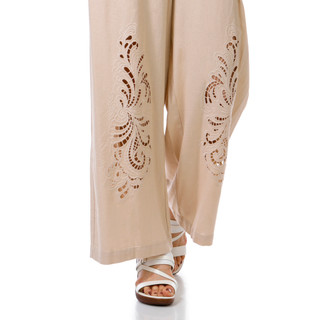 Thumbnail 4: Ellen Tracy Women's Linen Embroidered Jumpsuit 
