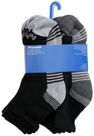 Thumbnail 2: Aeropostale Men's 8 Pk Athletic Mid Crew Socks  