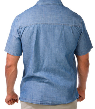 Thumbnail 3: Kenneth Cole Men's Short Sleeve Two Pocket Camp Collar Shirt 