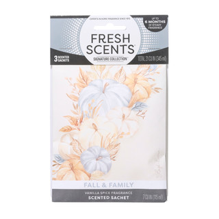 Thumbnail 1: FRESH SCENTS 3 Pk Vanilla Spice Autumn Fragrance Sachets 
