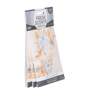 Thumbnail 3: FRESH SCENTS 3 Pk Vanilla Spice Autumn Fragrance Sachets 