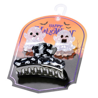 Thumbnail 3: Fantasia Accessories Halloween 3 Pc Ghost Hair Claw Clips 