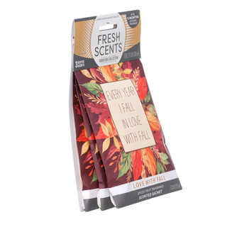 Thumbnail 3: FRESH SCENTS 3 Pk Spiced Fruit Autumn Fragrance Sachets 