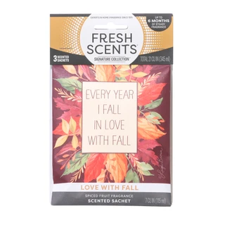 Thumbnail 1: FRESH SCENTS 3 Pk Spiced Fruit Autumn Fragrance Sachets 