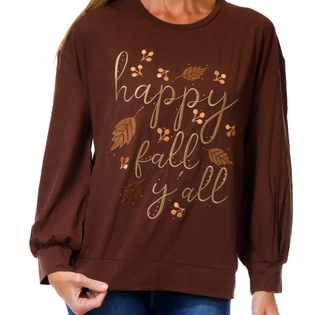 Thumbnail 3: Magical Season Women's Long Sleeve Happy Fall Top 