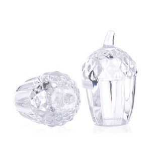 Thumbnail 2: Godinger Crystal Acorn Salt & Pepper Shakers 