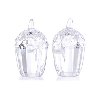 Thumbnail 3: Godinger Crystal Acorn Salt & Pepper Shakers 