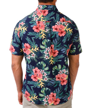 Thumbnail 3: CHAPS Men's Short Sleeve Print Button Down Shirt 
