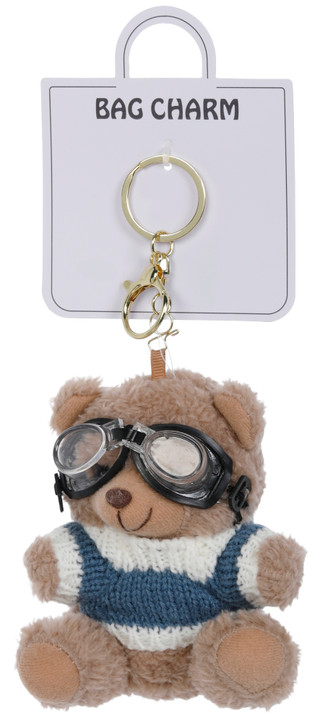 Thumbnail 1: SECONDARY Fuzzy Teddy Sweater Bag Charm 