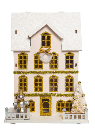 Thumbnail 2: Magical Season 8" LED Gold Christmas House 