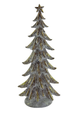 Thumbnail 1: Magical Season 18" Gray & Gold Christmas Tree 