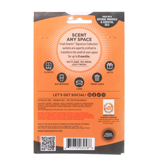 Thumbnail 2: FRESH SCENTS 3 Pk Pumpkin Spice Autumn Fragrance Sachets 