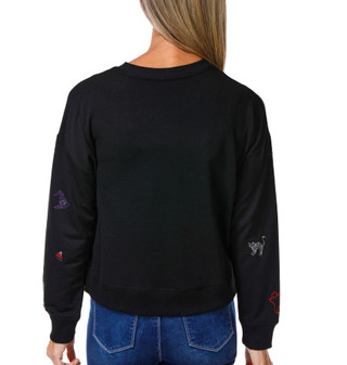 Thumbnail 2: Marled Womens Long Sleeve Sequin Halloween Sweater 