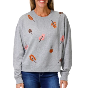 Thumbnail 1: Marled Women's Long Sleeve Harvest Sprig Sweater 
