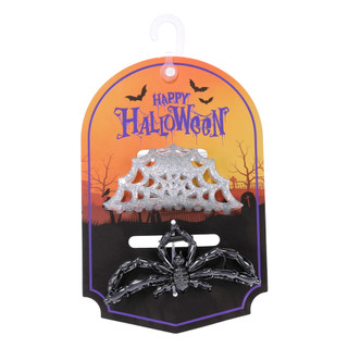 Thumbnail 1: Fantasia Accessories Halloween 2 Pc Spider Hair Claw Clips 