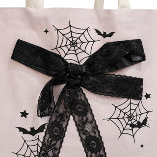 Thumbnail 2: Azzure Home Spiderweb Bow Canvas Shopper Tote  