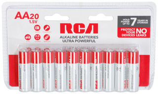 Thumbnail 1: RCA 20 Pk Ultra Powerful AA Alkaline Batteries 