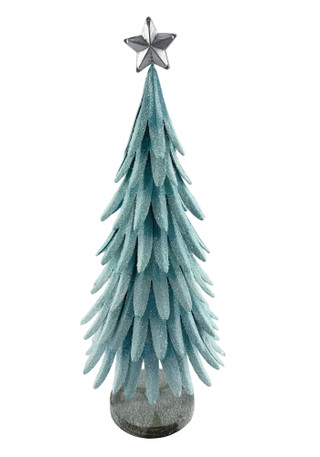 Thumbnail 2: Magical Season 23.25" Blue Metal Christmas Tree 