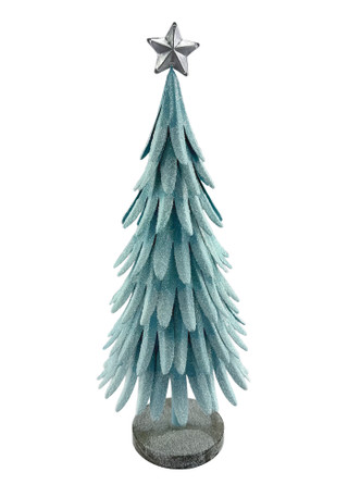 Thumbnail 1: Magical Season 23.25" Blue Metal Christmas Tree 