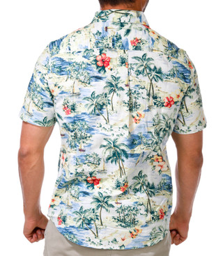 Thumbnail 2: CHAPS Men's Short Sleeve Print Button Down Shirt 