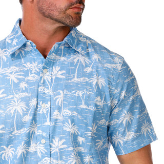 Thumbnail 2: CHAPS Men's Short Sleeve Print Button Down Shirt 